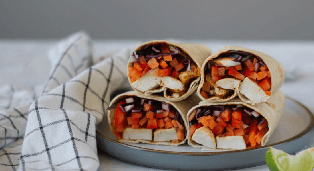 Chicken Tikka Masala Rainbow Wrap