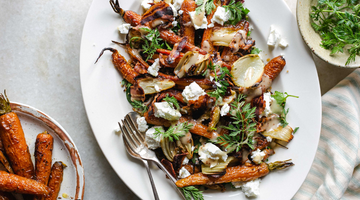 Roasted Carrot Salad with Feta, Maple & Mustard