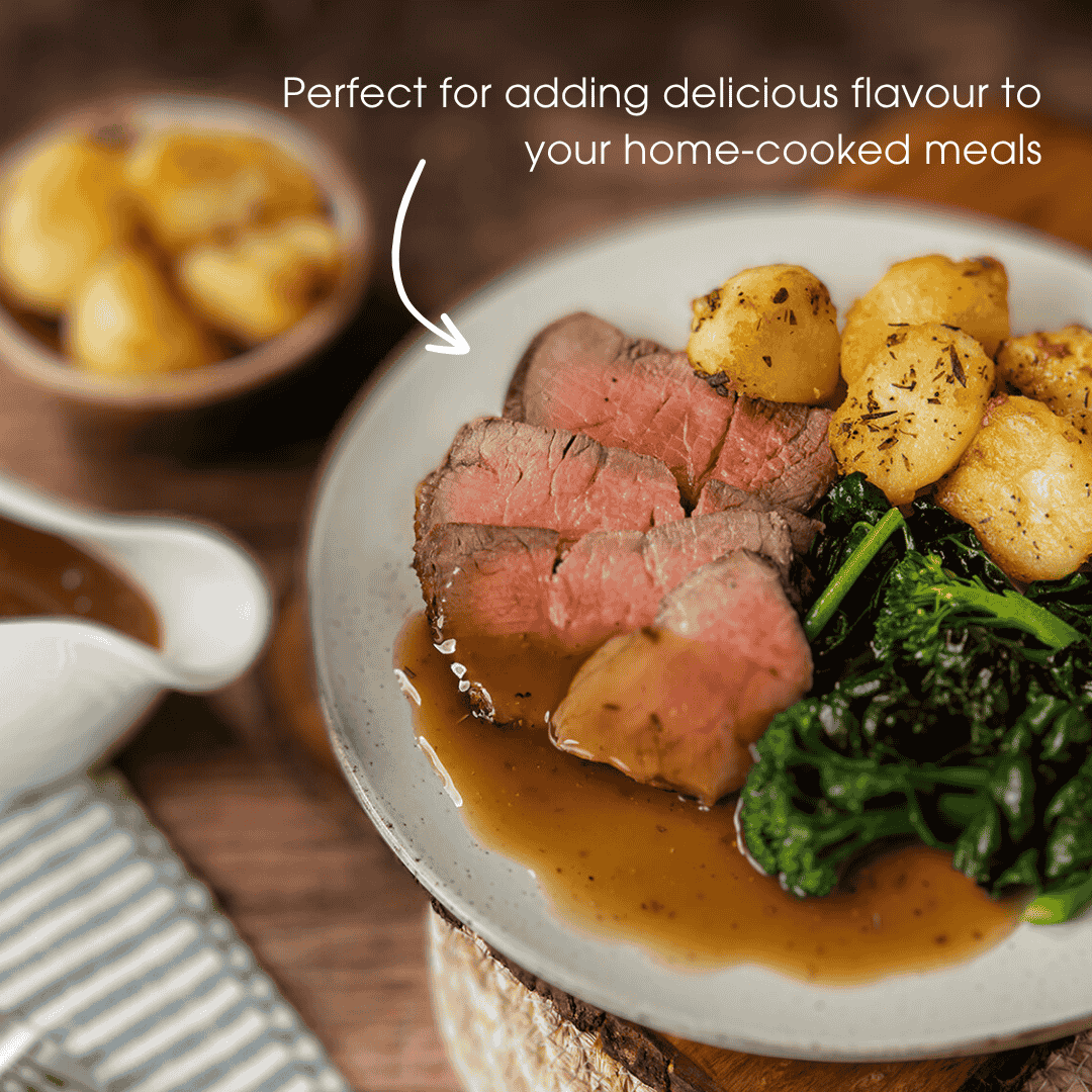 Beef Gravy with Rosemary & Cracked Peppercorns