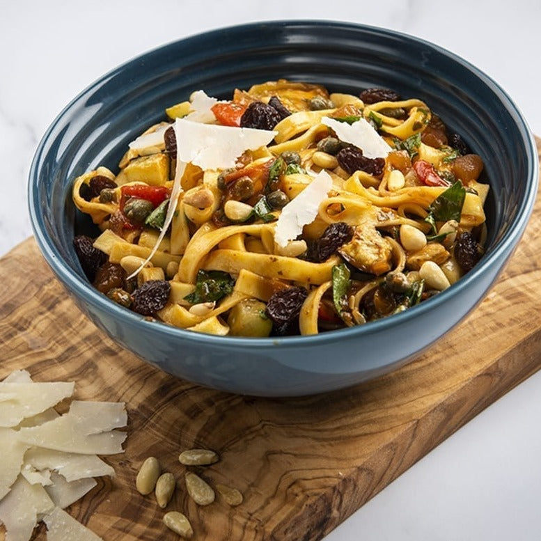 Bays Kitchen Low FODMAP Tomato & Basil Caponata Pasta Recipe