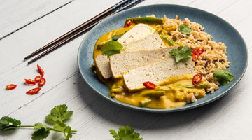 Crispy Tofu Katsu Curry with Green Beans