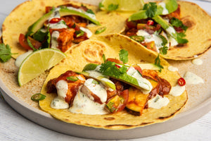 Baked Fish Tacos with Courgette & Tomato Salsa