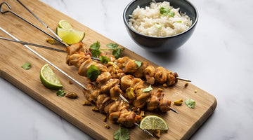 Sweet & Sour Chicken Skewers with Jasmine Rice