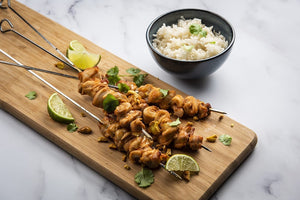 Sweet & Sour Chicken Skewers with Jasmine Rice