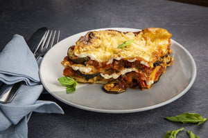 Courgette, Sweet Chard Pepper, Tomato & Basil Lasagne