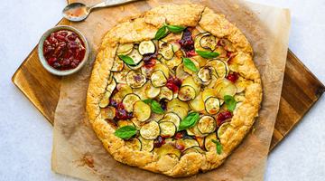 Courgette, Cheese & Chutney Galette