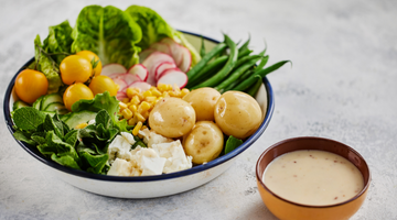 Farmer’s Market Salad with Maple Mustard Dressing