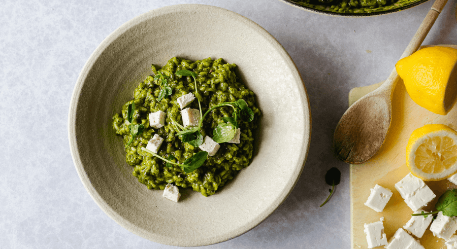 Green Risotto with Feta – Bay's Kitchen