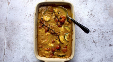 Roasted Tomato, Courgette & Prawn Korma