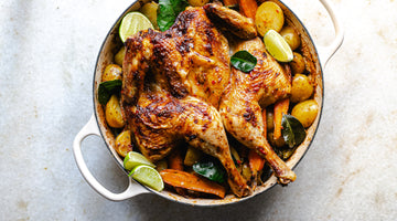One-Pan Thai Red Curry Spatchcock Roast Chicken