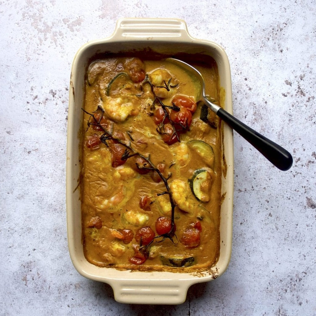 Roasted Tomato, Courgette & Prawn Korma Low FODMAP Recipe
